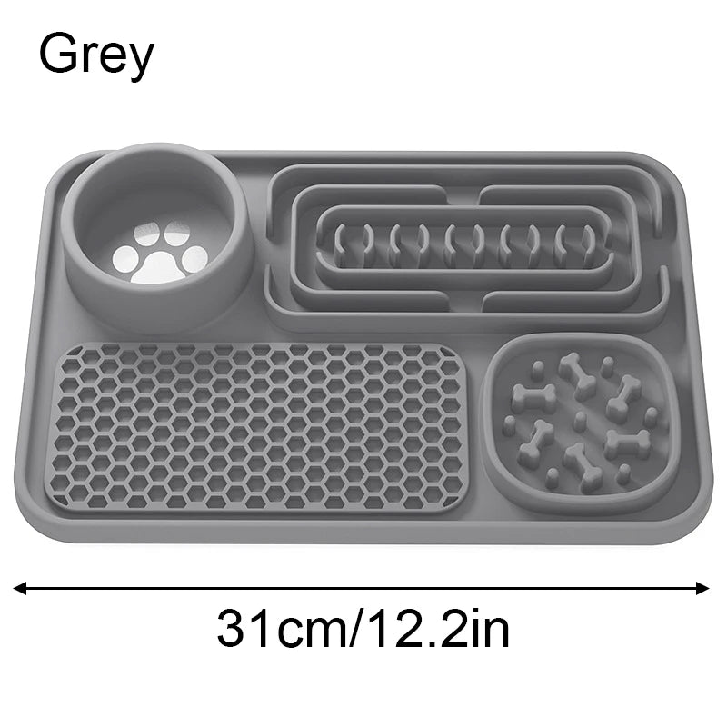 Pet Placemat Cat Slow Feeding Mat Dog Lick Mats Silicone Pets Eating Dogs Feeder Supplies Suction Cup Dog Bathing Distraction
