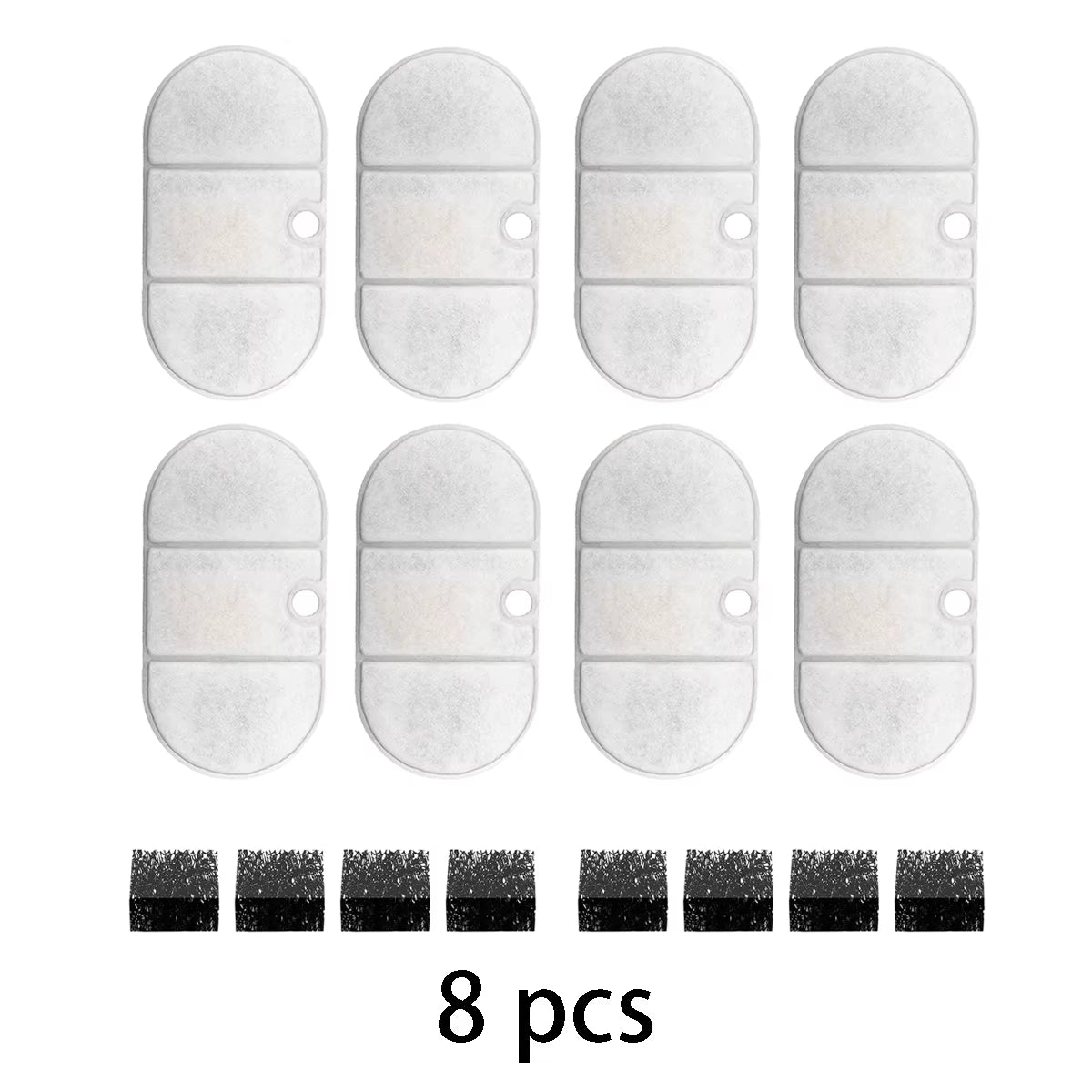 4/8/12Pcs Replacement Filter Cat Water Fountain Filters for 2.1L Pet Water Fountain PLWF005/PLWF105/PLWF115 Cat Fountain Filters