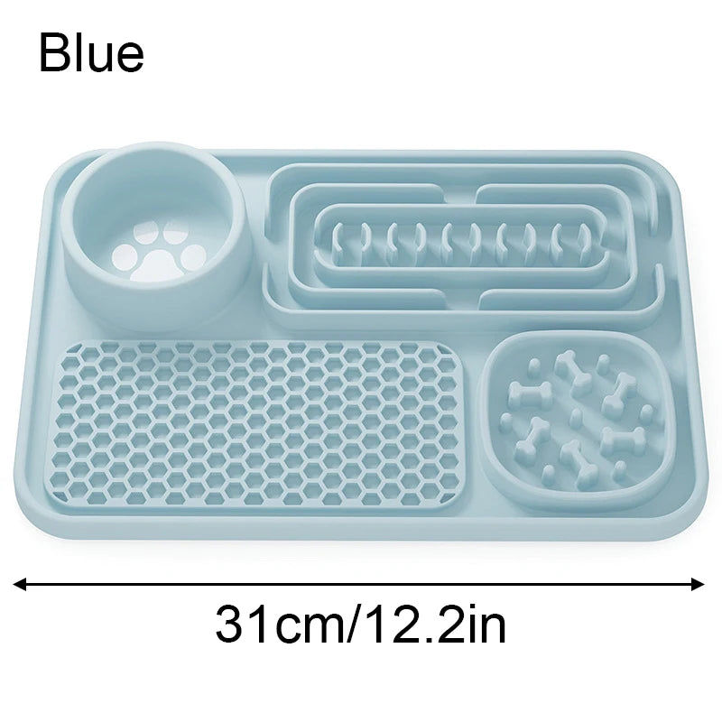 Pet Placemat Cat Slow Feeding Mat Dog Lick Mats Silicone Pets Eating Dogs Feeder Supplies Suction Cup Dog Bathing Distraction