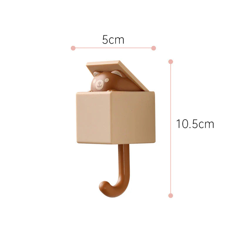1 PCS Creative Cat Hook Cute Cartoon Animal Cat Mouse Decorative Hook Dormitory Bedroom Door Hangers Hooks Home Wall Decoration