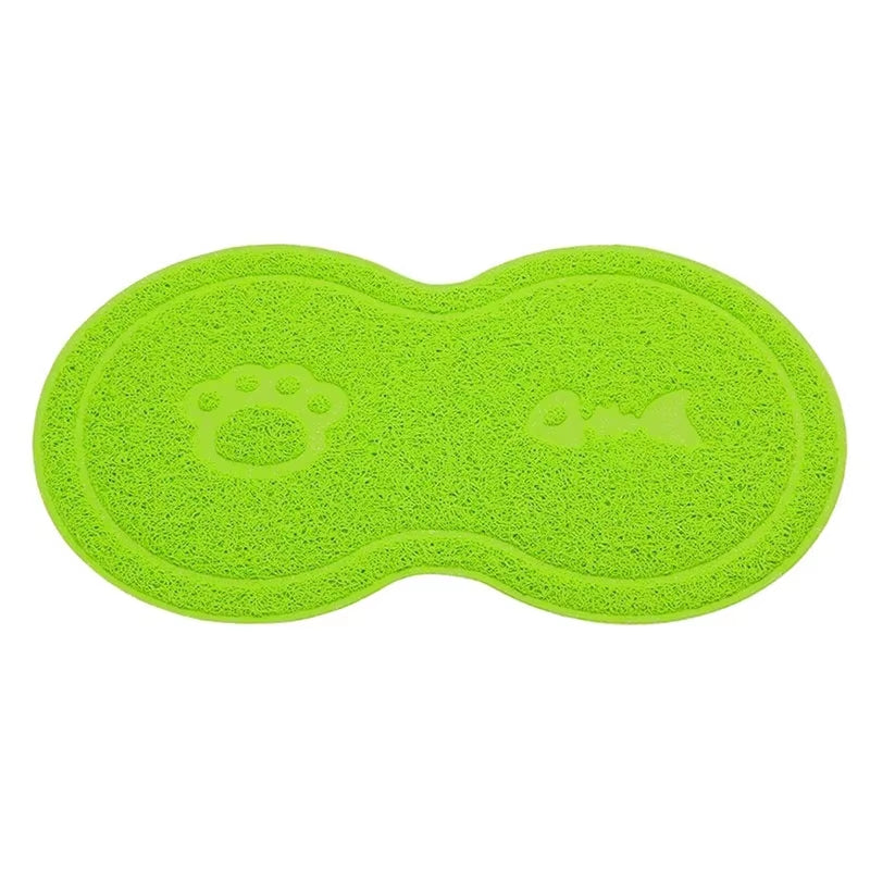Pet Feeding Mat Dog Cat Eating Drinking Bowl Pad Waterproof Pet Litter Mat Puppy Water Food Dish Tray PVC Feed Placemat for Pet