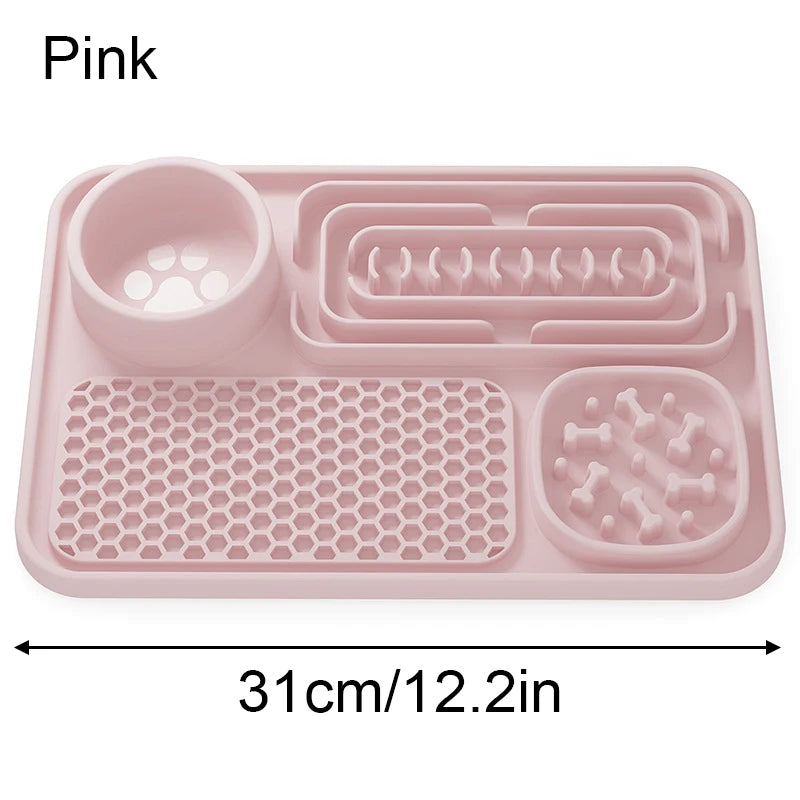 Pet Placemat Cat Slow Feeding Mat Dog Lick Mats Silicone Pets Eating Dogs Feeder Supplies Suction Cup Dog Bathing Distraction