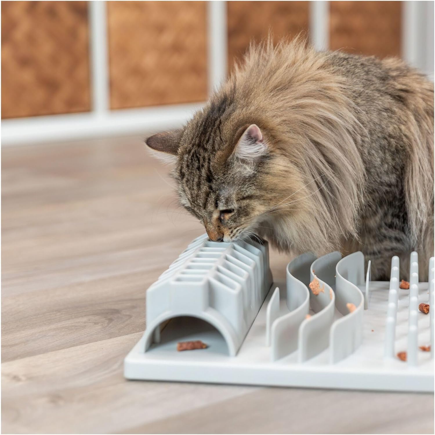 TRIXIE Fun Board – Katzenspielzeug Mit 5 Spielmodulen – Rutschfest – Spülmaschinenfest – Kunststoff – Inkl. Trainingsanleitung – Weiß – 4590