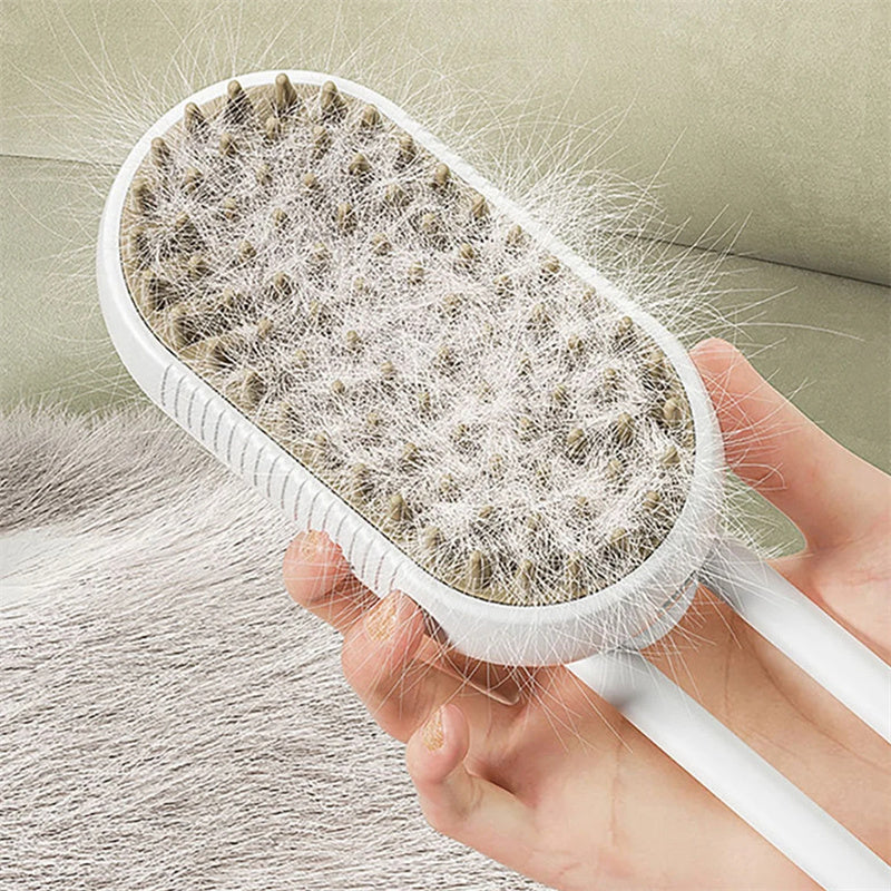PREMIUM PET Steam Brush 3 in 1 Electric Brush for Massage and Hair Removal Combs 