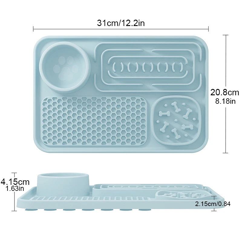 Pet Placemat Cat Slow Feeding Mat Dog Lick Mats Silicone Pets Eating Dogs Feeder Supplies Suction Cup Dog Bathing Distraction