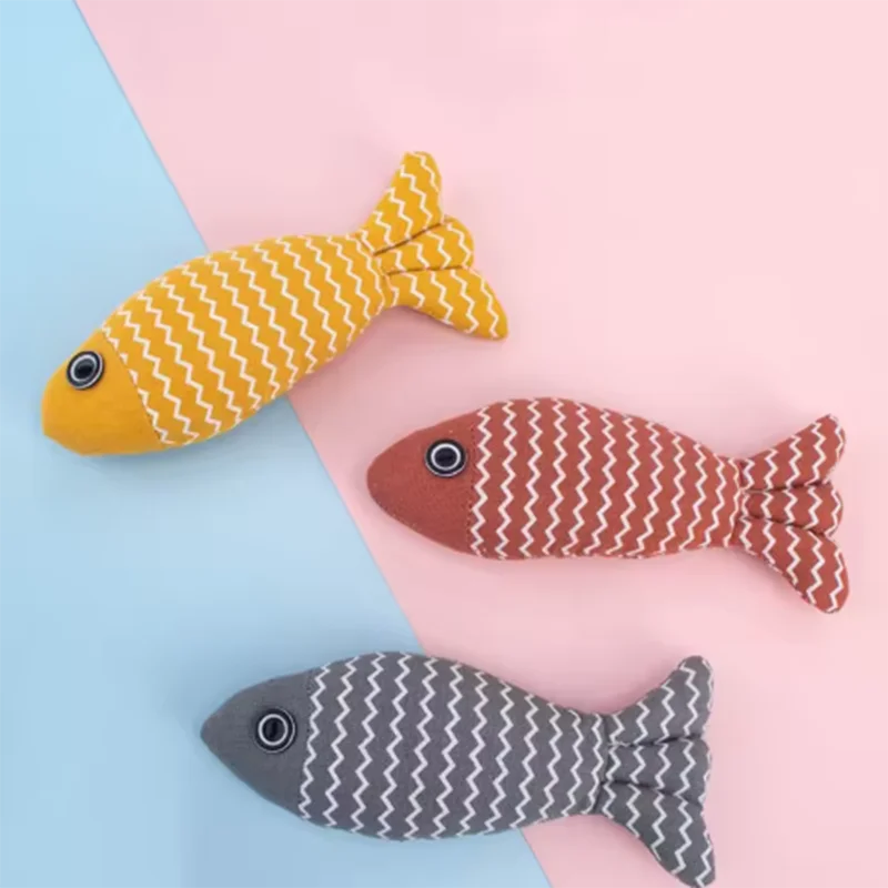 Cat Toys Are Self-Boring, Resistant to Biting Teeth, Clean Cotton Fish Teeth, Interesting Cat Toys, Cat Simulated Fish Toys, Pet