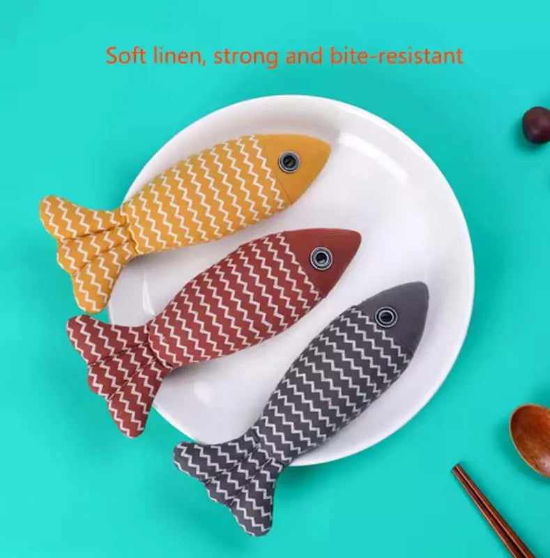 Cat Toys Are Self-Boring, Resistant to Biting Teeth, Clean Cotton Fish Teeth, Interesting Cat Toys, Cat Simulated Fish Toys, Pet
