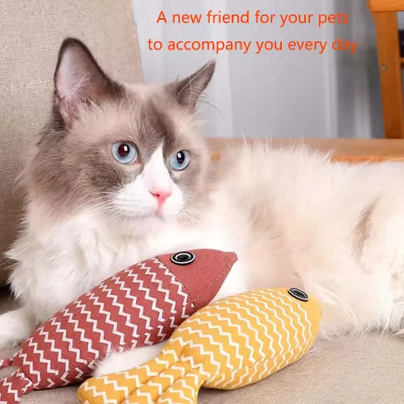 Cat Toys Are Self-Boring, Resistant to Biting Teeth, Clean Cotton Fish Teeth, Interesting Cat Toys, Cat Simulated Fish Toys, Pet