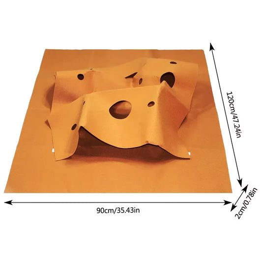 Foldable Cat Activity Mat Indoor Play Blanket, Scratch-Resistant Felt Tunnel Pad for Climbing Jumping and Daily Exercise