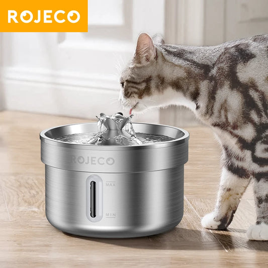 Stainless Steel Pet Drinking Fountain Automatic Cat Water Fountain Smart Pet Water Dispenser for Dog Cat Drinking Supply