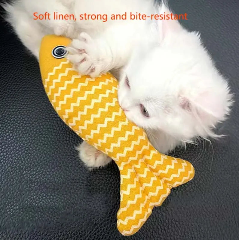 Cat Toys Are Self-Boring, Resistant to Biting Teeth, Clean Cotton Fish Teeth, Interesting Cat Toys, Cat Simulated Fish Toys, Pet