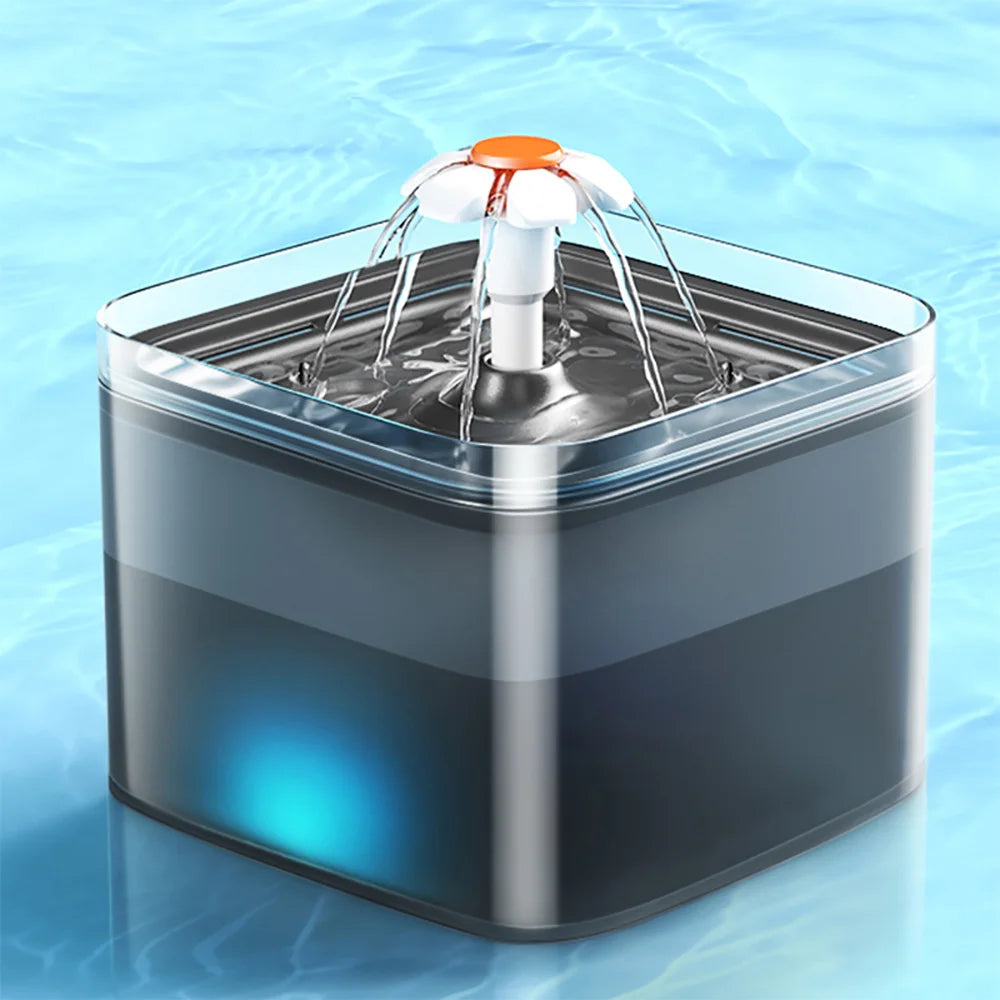 HydraLuxe Haustierbrunnen – automatischer Wasserbrunnen mit LED und Filter für Katzen und Hunde