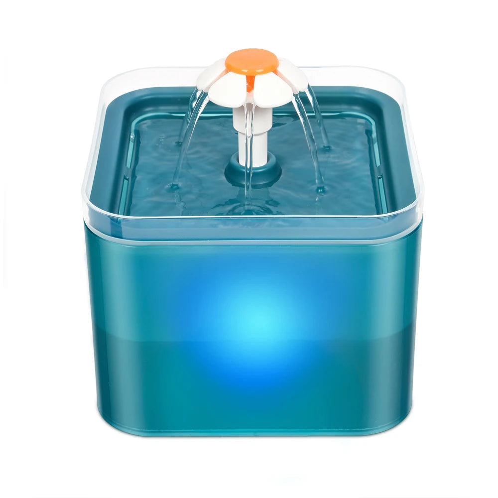 HydraLuxe Haustierbrunnen – automatischer Wasserbrunnen mit LED und Filter für Katzen und Hunde