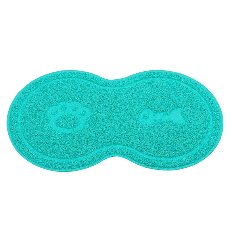 Pet Feeding Mat Dog Cat Eating Drinking Bowl Pad Waterproof Pet Litter Mat Puppy Water Food Dish Tray PVC Feed Placemat for Pet