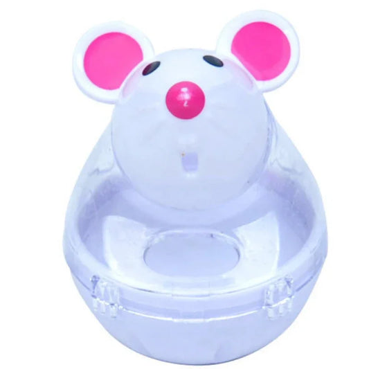 Cat Toy Mouse Tumbler Leak Food Feeder Pet Puzzle Cartoon Cat Toy Leakage Ball Kitten Interactive Toys Slow Feeding Pet Supplies
