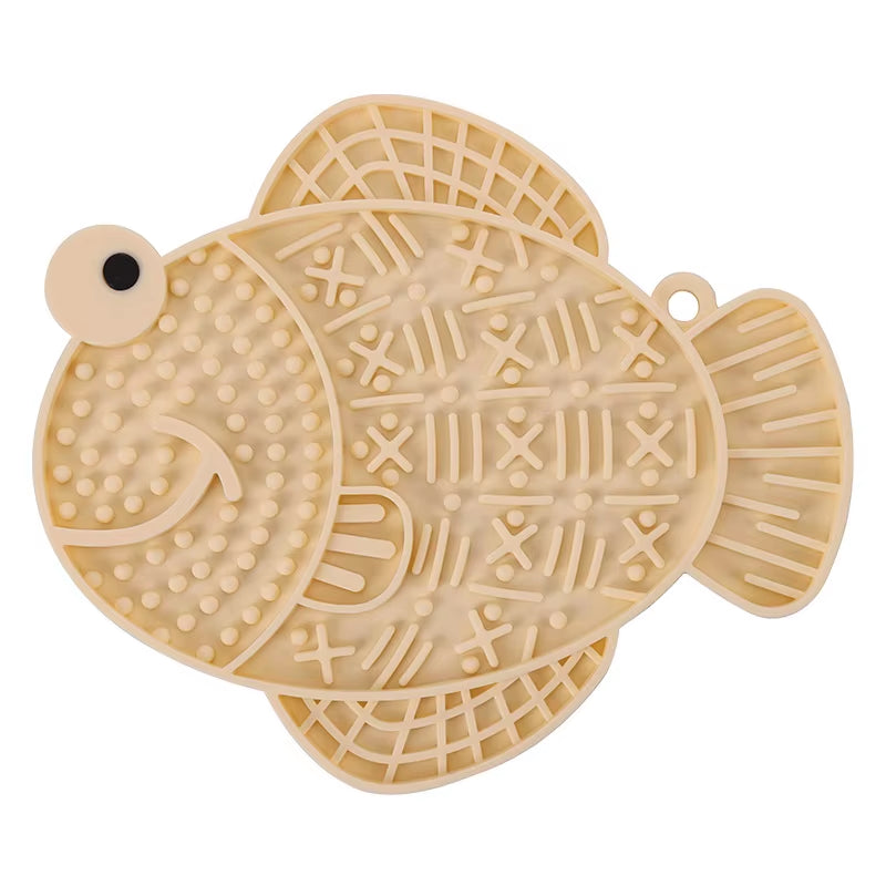 1 Pcslow Feeder Licking Mat for Dogs & Cats-Suction Base Silicone Pet Feeding Mat, Anti-Anxiety Lick Pad with Creative Patterns