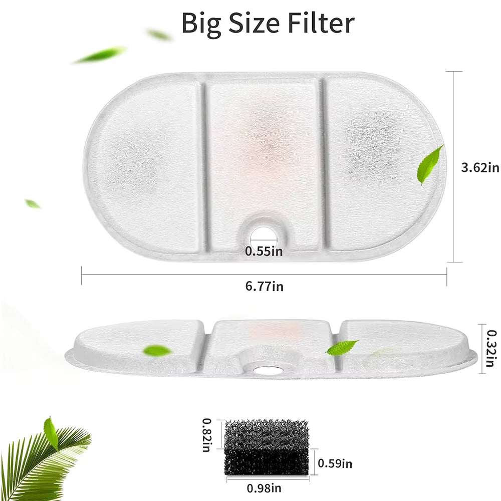 4/8/12Pcs Replacement Filter Cat Water Fountain Filters for 2.1L Pet Water Fountain PLWF005/PLWF105/PLWF115 Cat Fountain Filters