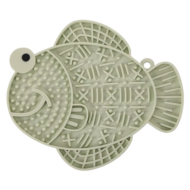 1 Pcslow Feeder Licking Mat for Dogs & Cats-Suction Base Silicone Pet Feeding Mat, Anti-Anxiety Lick Pad with Creative Patterns