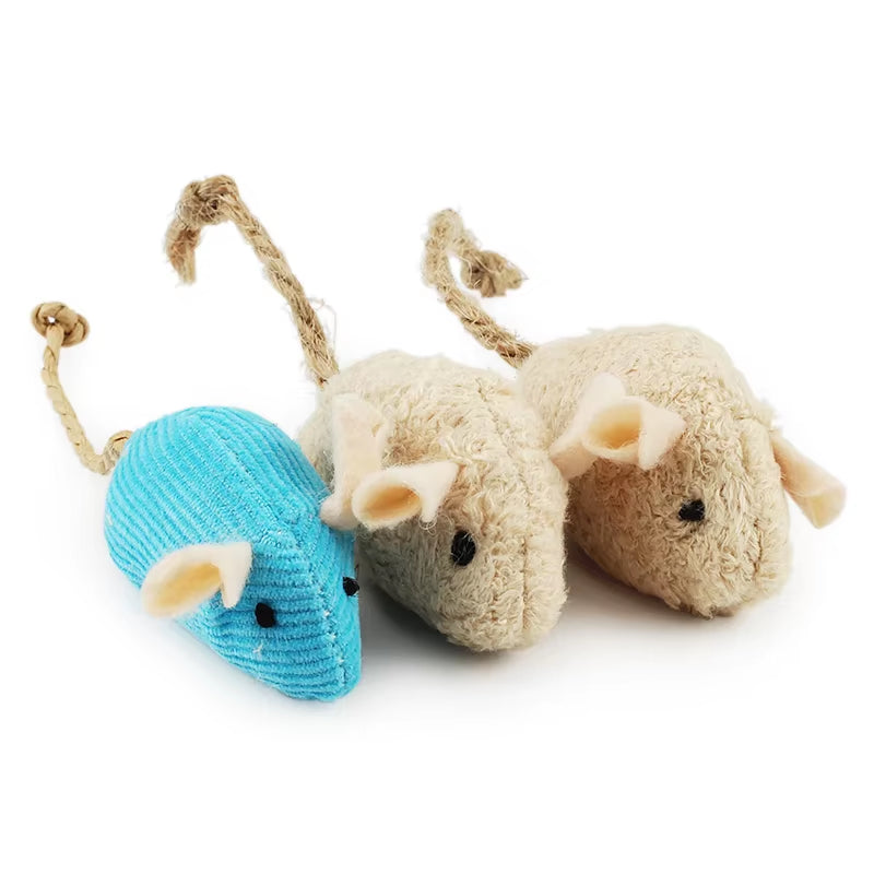 6Pcs Mix Pet Toy Catnip Mice Cats Toys Fun Plush Mouse Cat Toy for Kitten